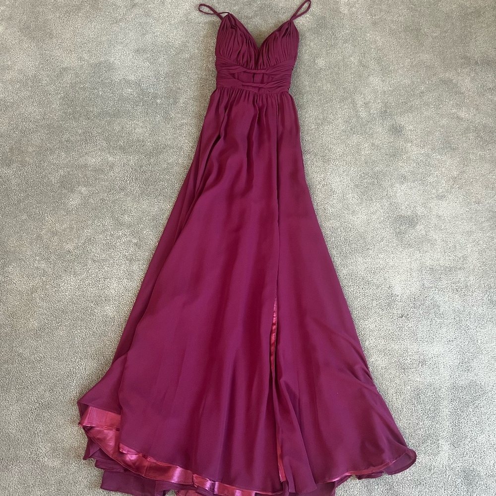 Maroon Bridesmaids Dress